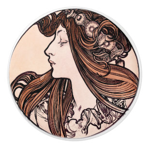 Art Nouveau Ceramic Knob