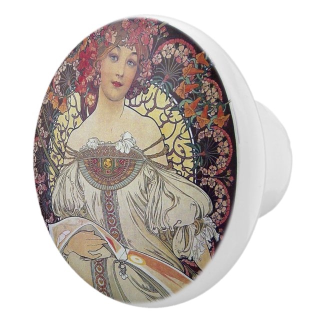 Art Nouveau Ceramic Knob (Right)