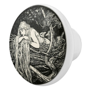 Art Nouveau Ceramic Knob