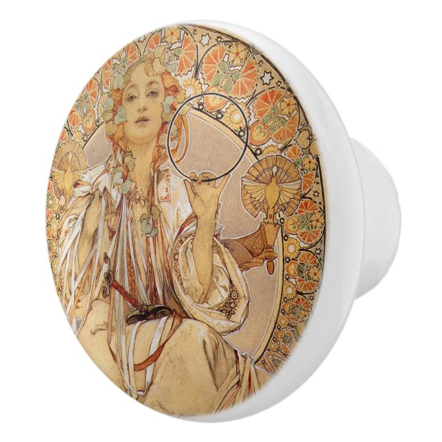 Art Nouveau Ceramic Knob (Right)