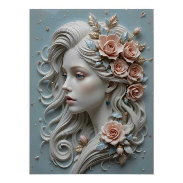 Art Nouveau Ceramic Portrait Poster (Front)