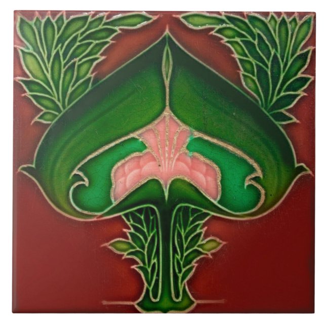 art nouveau ceramic tile (Front)