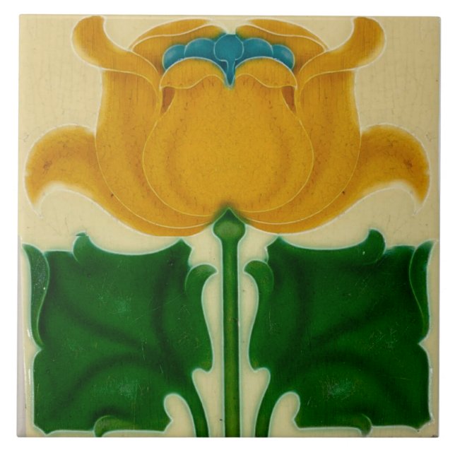 Art nouveau ceramic tile (Front)