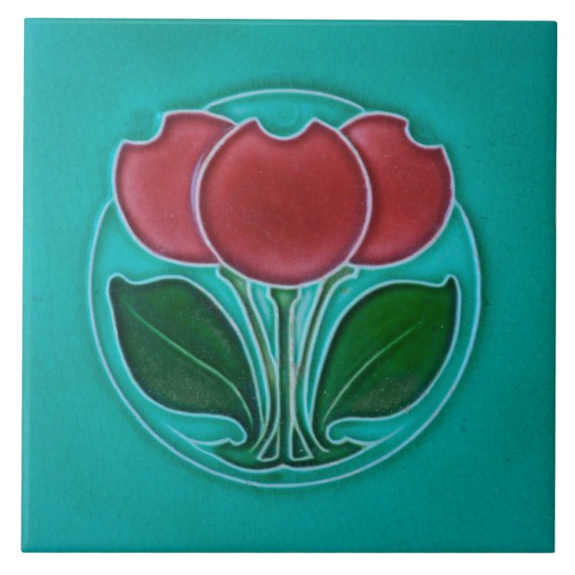 Art nouveau ceramic tile (Front)