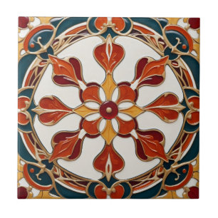 Art Nouveau  Ceramic Tile