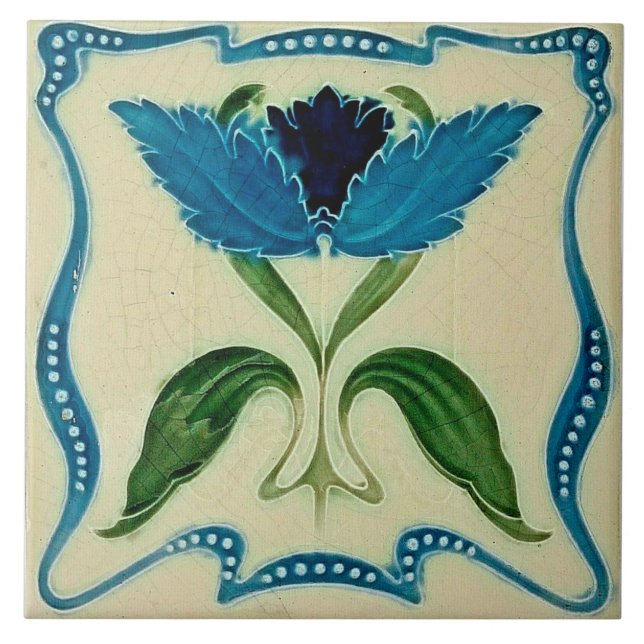 Art nouveau ceramic tile (Front)