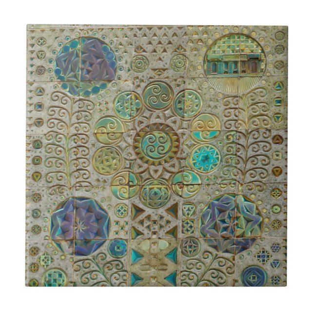 Art Nouveau ceramic tile (Front)