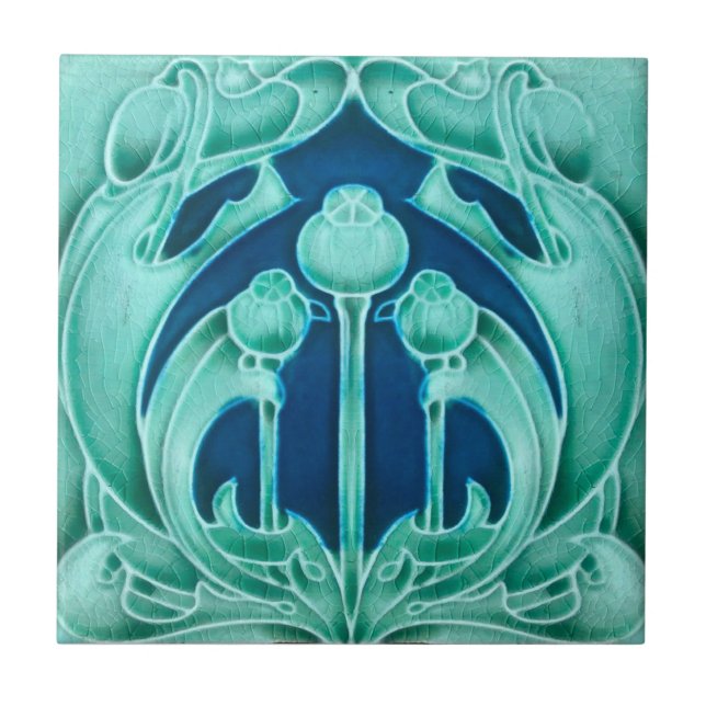 Art Nouveau ceramic tile (Front)