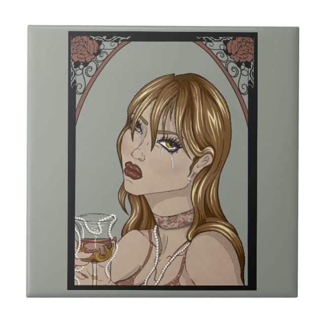 Art Nouveau Ceramic Tile (Front)