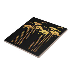 Art Nouveau Ceramic Tile. (Style 3) Tile