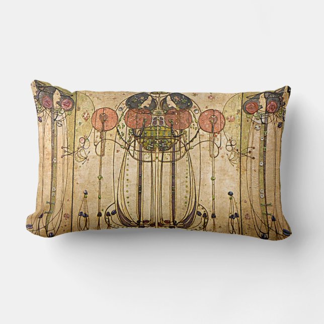Art Nouveau Charles Mackintosh Wassail Cushions (Front)