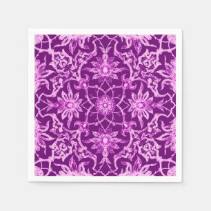Art Nouveau Chinese Pattern - Amethyst Purple Napkin