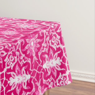Art Nouveau Chinese Pattern - Fuschia Pink Tablecloth