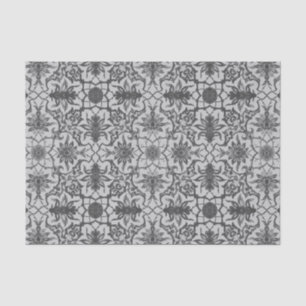 Art Nouveau Chinese Pattern - Silver Grey Tissue Paper