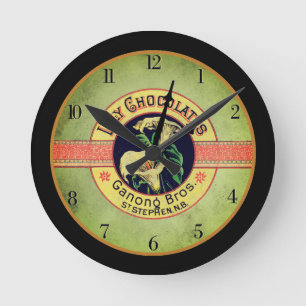 Art nouveau chocolate clock clock