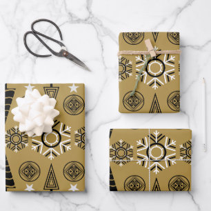 Art Nouveau Christmas Decoration Wrapping Paper Sheet
