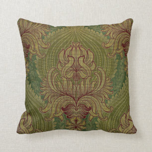 Art Nouveau Chrysanthemum & Artichoke Pattern Cushion