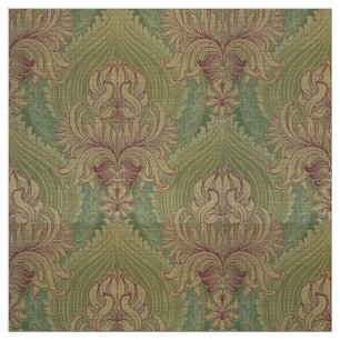 Art Nouveau Chrysanthemum & Artichoke Pattern Fabric