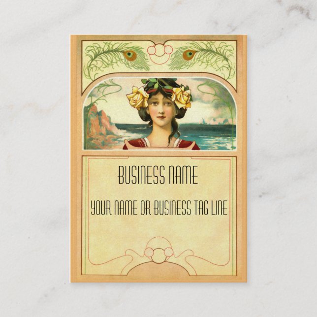 Art Nouveau Chubby Biz Card (Front)