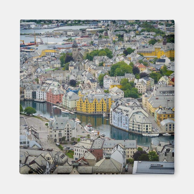 Art Nouveau city Alesund, Norway magnet (Front)