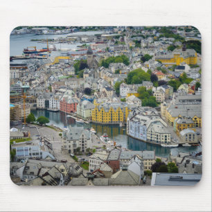 Art Nouveau city Alesund, Norway mousepad