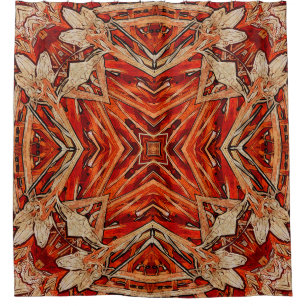 art nouveau colourful ornamental vintage pattern i shower curtain