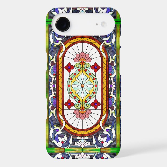 Art Nouveau Colourful Tiffany Stained Glass Window Case-Mate iPhone Case (Back)