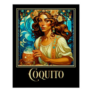 Art Nouveau Coquito Poster