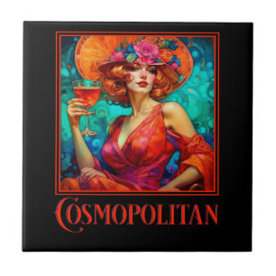 Art Nouveau Cosmopolitan Ceramic Tile