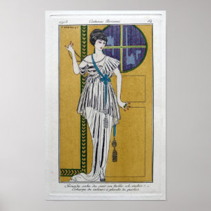 Art Nouveau Costumes Parisiens by George Barbier Poster