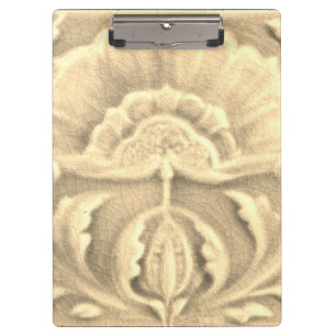 Art nouveau crackle finish flower clipboard