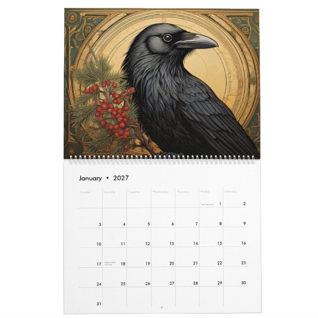 Art Nouveau Creatures Calendar (Jan 2027)