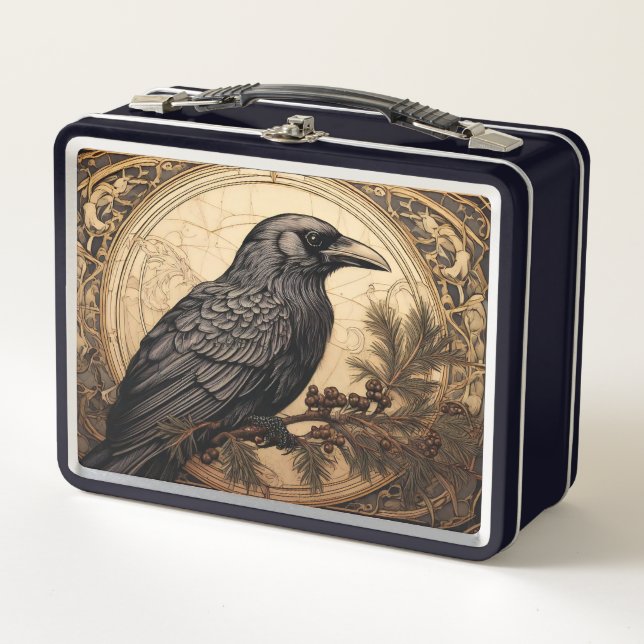 Art Nouveau Crow Lunchbox (Front)