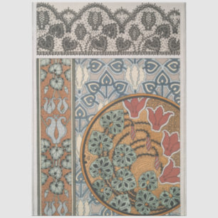 Art nouveau Cyclamen floral Eugene Grasset elegant Tissue Paper