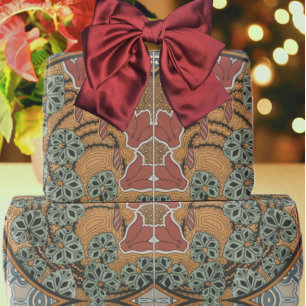 Art nouveau Cyclamen floral Eugene Grasset elegant Wrapping Paper