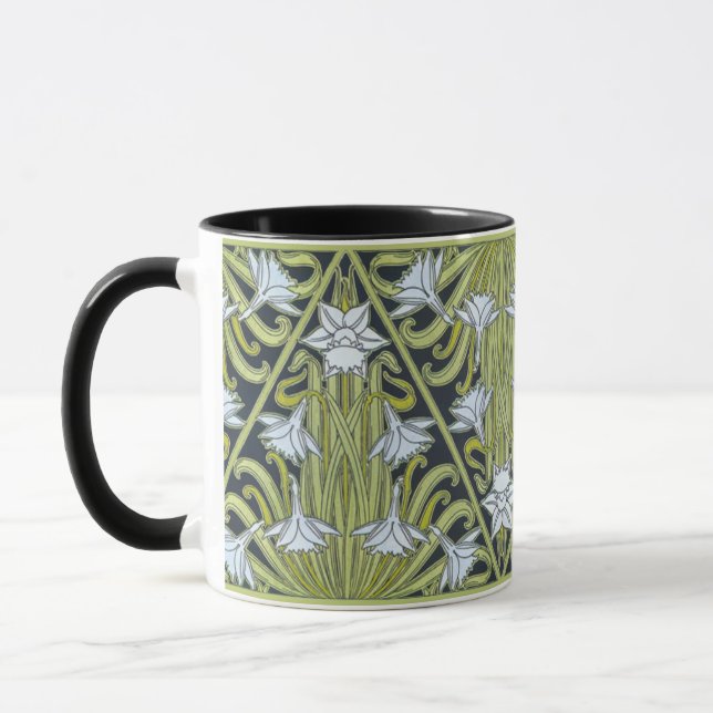 Art Nouveau Daffodils Mug (Left)