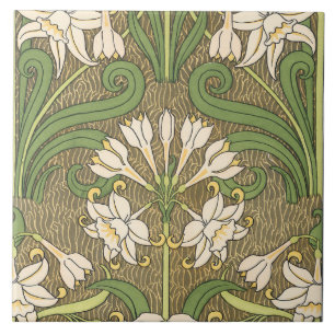 Art Nouveau Daffodils Tile