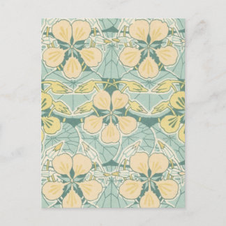 art nouveau dainty vintage floral pattern postcard