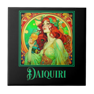 Art Nouveau Daiquiri Ceramic Tile