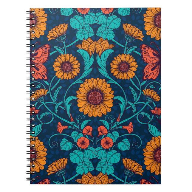 Art Nouveau daisies Notebook (Front)