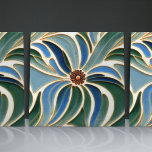 Art Nouveau Daisies Seamless cobalt blue florals Ceramic Tile<br><div class="desc">This beautiful ceramic tile features a seamless floral pattern of daisies from the Art Nouveau era. The Art Nouveau movement was known for its intricate designs and organic shapes that were inspired by nature. The daisy flower symbolises purity and innocence, making it a perfect gift for someone special. This tile...</div>