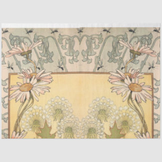 art nouveau daisy and dandelion 2 tissue paper