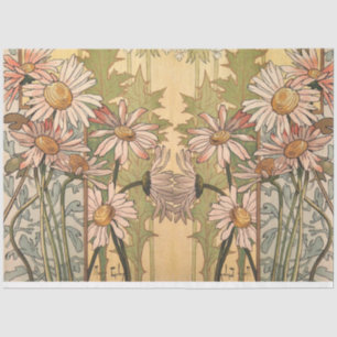 art nouveau daisy and dandelion 3 tissue paper