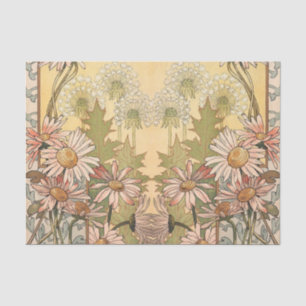 art nouveau daisy and dandelion 4 tissue paper