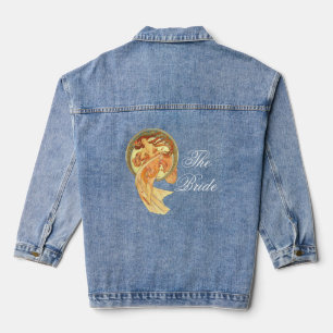 Art Nouveau Dance Bride Wedding Denim Jacket