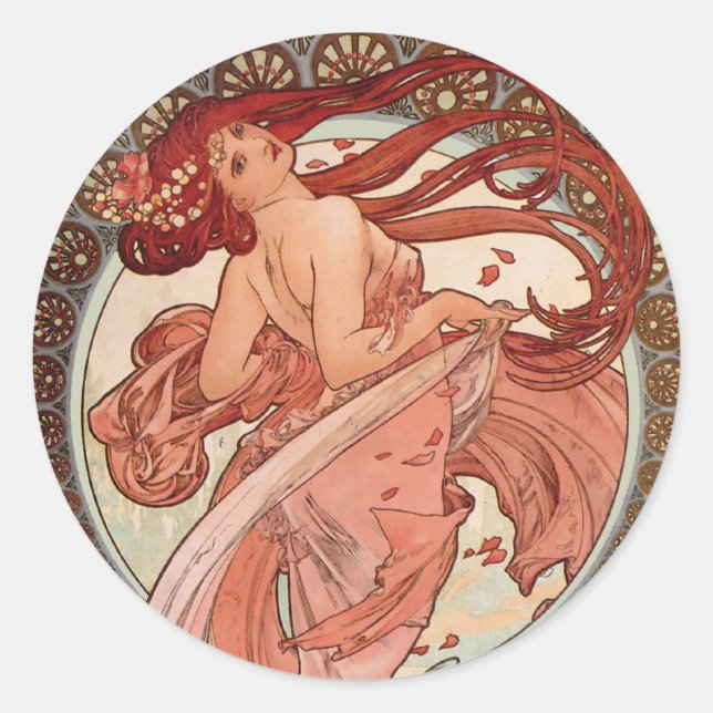 Art Nouveau - Dance Classic Round Sticker (Front)
