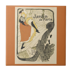 Art Nouveau Dancer Jane Avril by Toulouse Lautrec Ceramic Tile