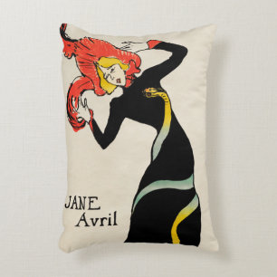 Art Nouveau Dancer Jane Avril by Toulouse Lautrec Decorative Cushion
