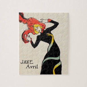 Art Nouveau Dancer Jane Avril by Toulouse Lautrec Jigsaw Puzzle
