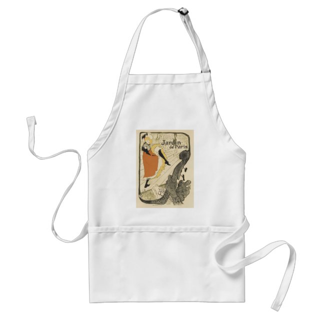 Art Nouveau Dancer Jane Avril by Toulouse Lautrec Standard Apron (Front)